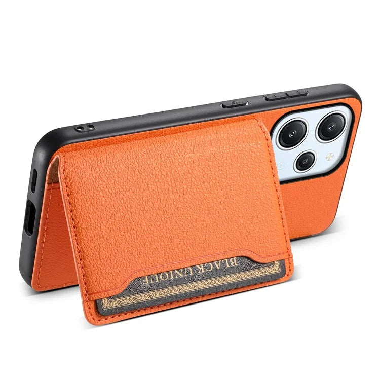For Xiaomi Redmi Note 12R 5G / Redmi 12 5G (Global) / Redmi 12 4G Case Calf Texture Card Slots Shell