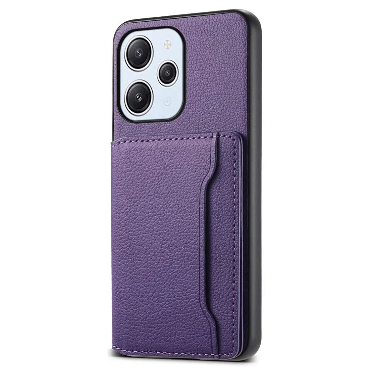 For Xiaomi Redmi Note 12R 5G / Redmi 12 5G (Global) / Redmi 12 4G Case Calf Texture Card Slots Shell