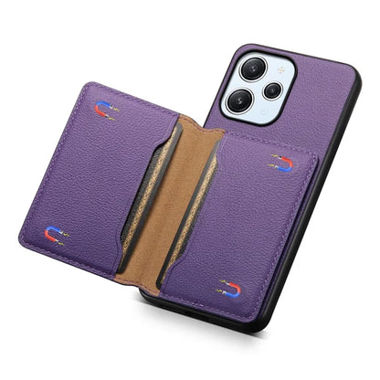 For Xiaomi Redmi Note 12R 5G / Redmi 12 5G (Global) / Redmi 12 4G Case Calf Texture Card Slots Shell