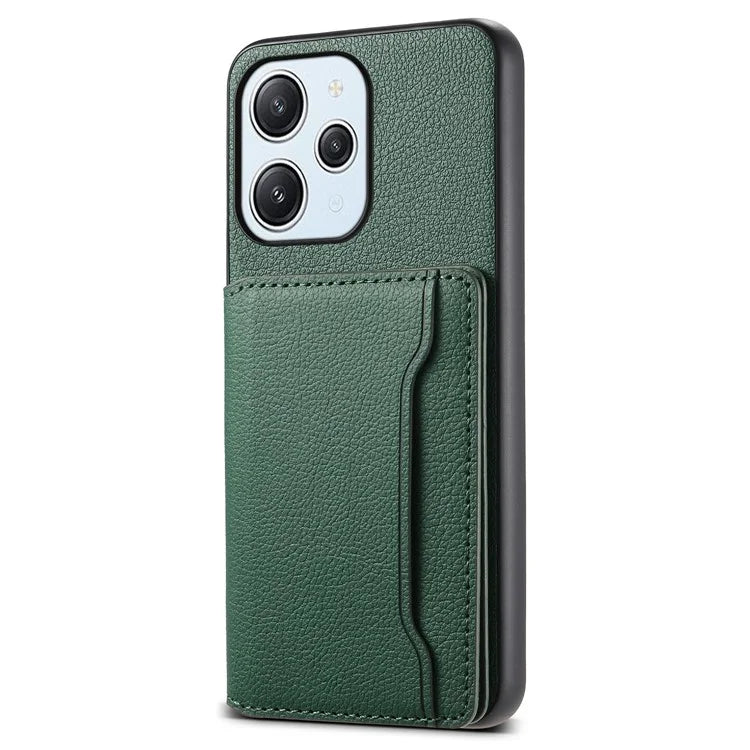 For Xiaomi Redmi Note 12R 5G / Redmi 12 5G (Global) / Redmi 12 4G Case Calf Texture Card Slots Shell