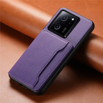 For Xiaomi 13T / 13T Pro / Redmi K60 Ultra Kickstand Case Card Slots Calf Texture Phone Protector