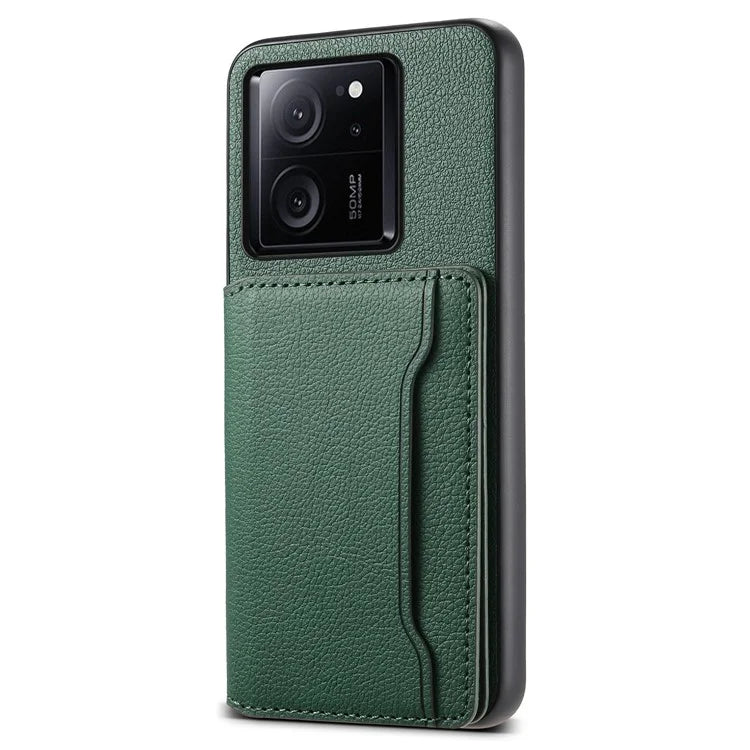 For Xiaomi 13T / 13T Pro / Redmi K60 Ultra Kickstand Case Card Slots Calf Texture Phone Protector