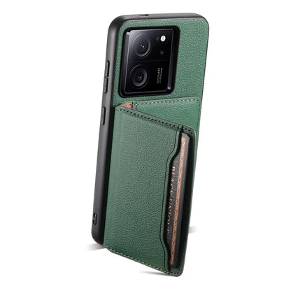 For Xiaomi 13T / 13T Pro / Redmi K60 Ultra Kickstand Case Card Slots Calf Texture Phone Protector