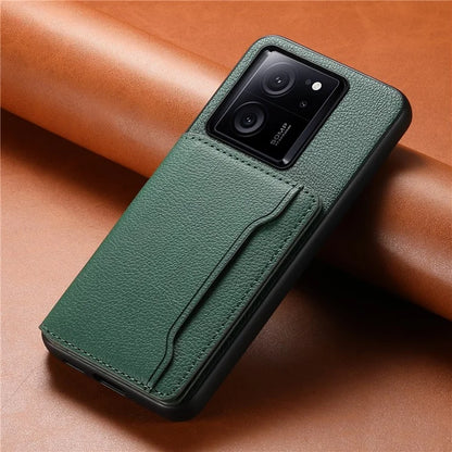 For Xiaomi 13T / 13T Pro / Redmi K60 Ultra Kickstand Case Card Slots Calf Texture Phone Protector