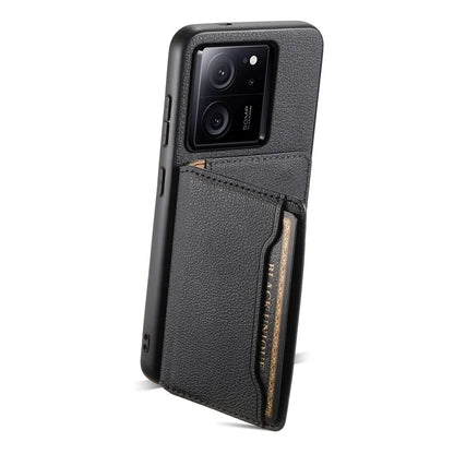 For Xiaomi 13T / 13T Pro / Redmi K60 Ultra Kickstand Case Card Slots Calf Texture Phone Protector