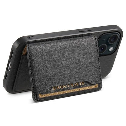 For iPhone 15 Shockproof Case Calf Texture PU Leather Phone Cover