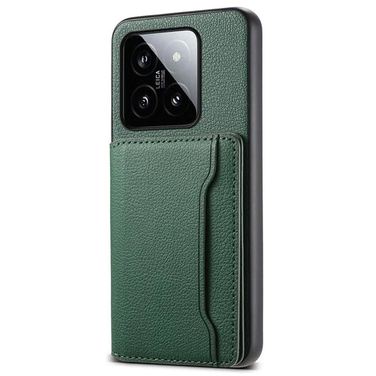 For Xiaomi 14 Case Anti-Scratch Calf Texture Kickstand Phone Cover