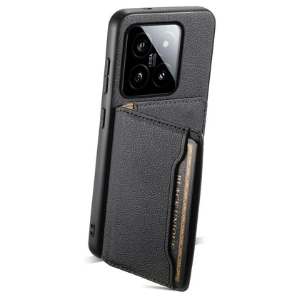 For Xiaomi 14 Case Anti-Scratch Calf Texture Kickstand Phone Cover