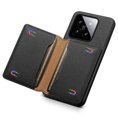 For Xiaomi 14 Case Anti-Scratch Calf Texture Kickstand Phone Cover