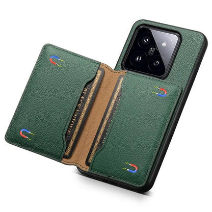 For Xiaomi 14 Pro Case with Card Holder PU Leather Calf Texture Phone Back Cover