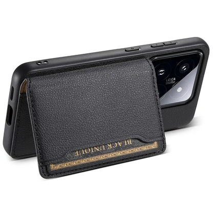 For Xiaomi 14 Pro Case with Card Holder PU Leather Calf Texture Phone Back Cover
