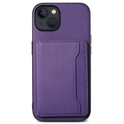 For iPhone 13 Case Card Holder Slots Kickstand PU Leather Phone Back Cover