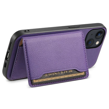 For iPhone 13 Case Card Holder Slots Kickstand PU Leather Phone Back Cover