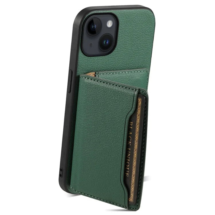 For iPhone 14 Case Anti-Scratch PU Leather Calf Texture Phone Cover