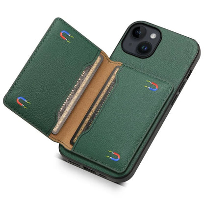 For iPhone 14 Case Anti-Scratch PU Leather Calf Texture Phone Cover
