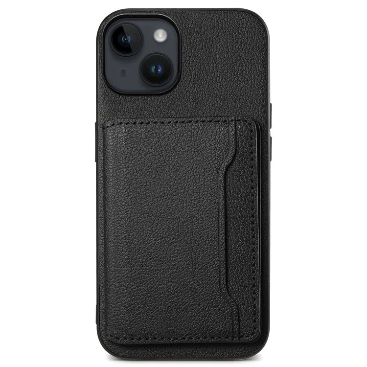 For iPhone 14 Case Anti-Scratch PU Leather Calf Texture Phone Cover