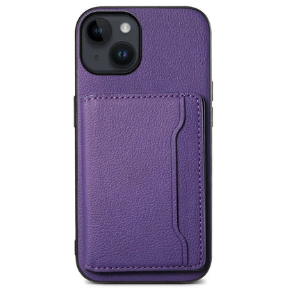 For iPhone 14 Case Anti-Scratch PU Leather Calf Texture Phone Cover
