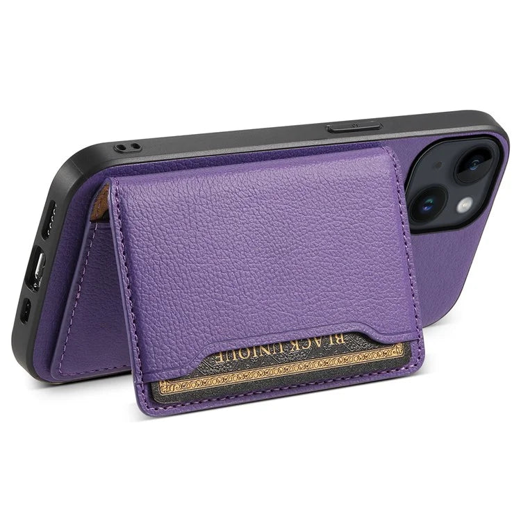 For iPhone 14 Case Anti-Scratch PU Leather Calf Texture Phone Cover
