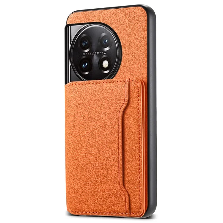 For OnePlus 11 5G Case PU Leather Coated PC+TPU Protective Phone Cover