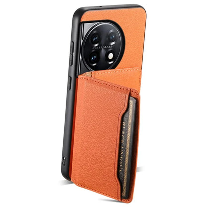 For OnePlus 11 5G Case PU Leather Coated PC+TPU Protective Phone Cover