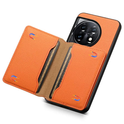 For OnePlus 11 5G Case PU Leather Coated PC+TPU Protective Phone Cover
