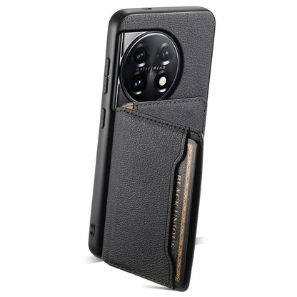 For OnePlus 11 5G Case PU Leather Coated PC+TPU Protective Phone Cover