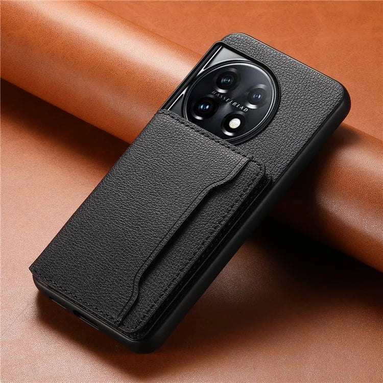 For OnePlus 11 5G Case PU Leather Coated PC+TPU Protective Phone Cover