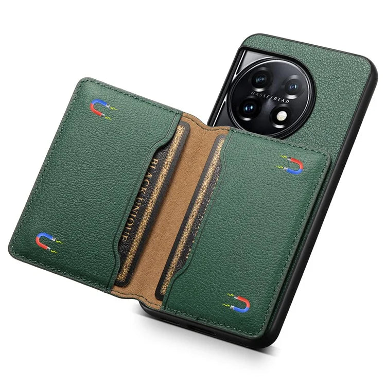 For OnePlus 11 5G Case PU Leather Coated PC+TPU Protective Phone Cover