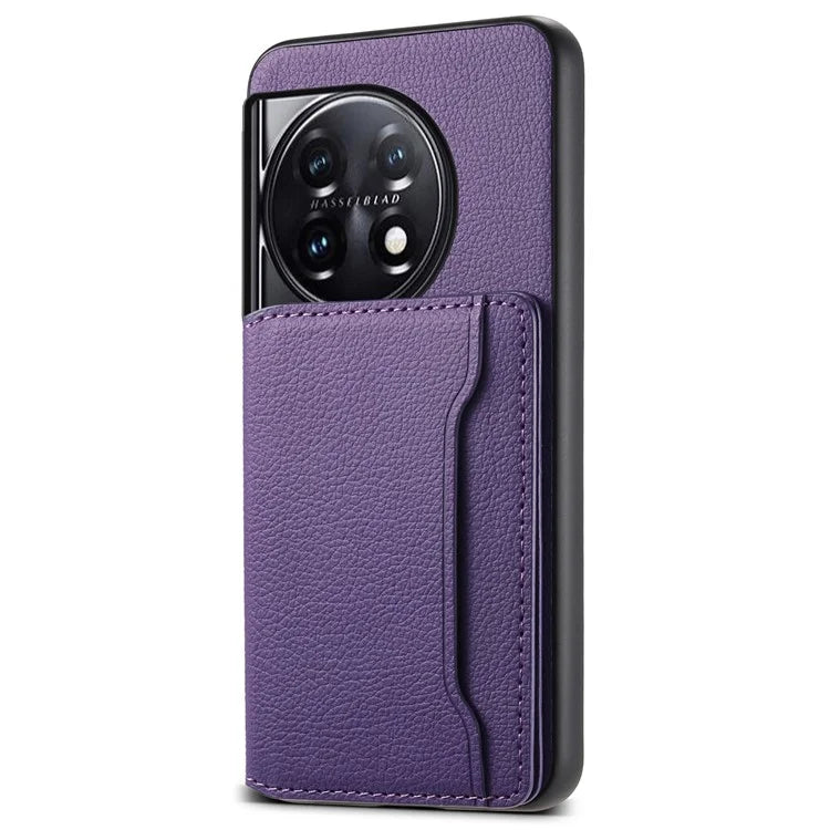 For OnePlus 11 5G Case PU Leather Coated PC+TPU Protective Phone Cover