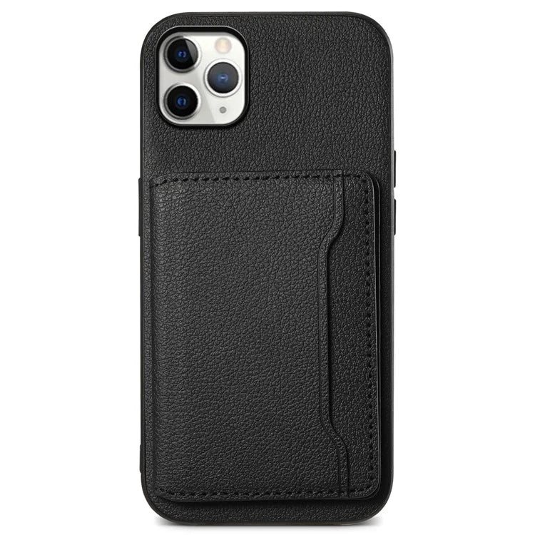 For iPhone 11 Pro Max Kickstand Case Anti-Scratch Calf Texture Cell Phone Cover