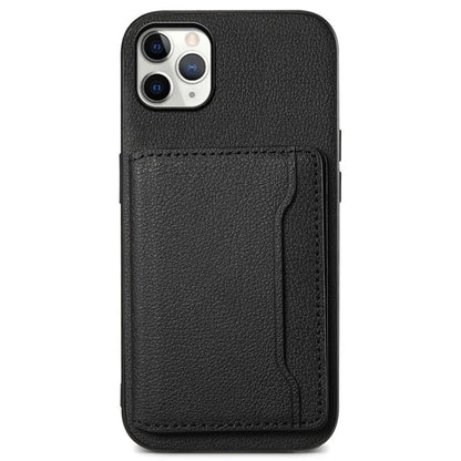 For iPhone 11 Pro Max Kickstand Case Anti-Scratch Calf Texture Cell Phone Cover