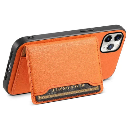 For iPhone 11 Pro Max Kickstand Case Anti-Scratch Calf Texture Cell Phone Cover