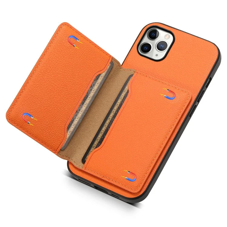 For iPhone 11 Pro Max Kickstand Case Anti-Scratch Calf Texture Cell Phone Cover