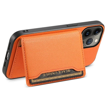 For iPhone 13 Pro Max Case Calf Texture PU Leather Back Cover with Card Holder