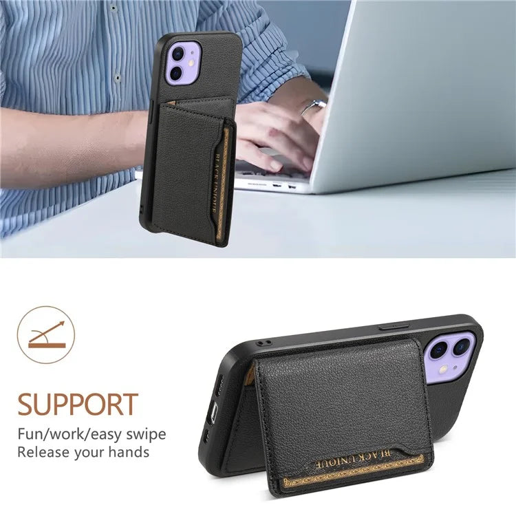 For iPhone 12 6.1 inch / 12 Pro 6.1 inch Case Anti-Scratch Calf Texture Phone Back Protector