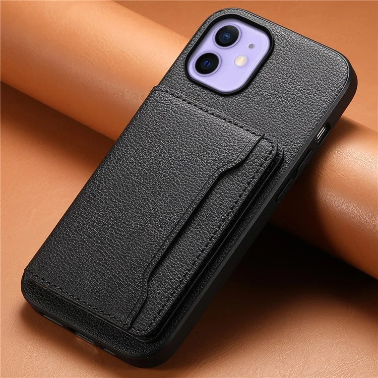For iPhone 12 6.1 inch / 12 Pro 6.1 inch Case Anti-Scratch Calf Texture Phone Back Protector