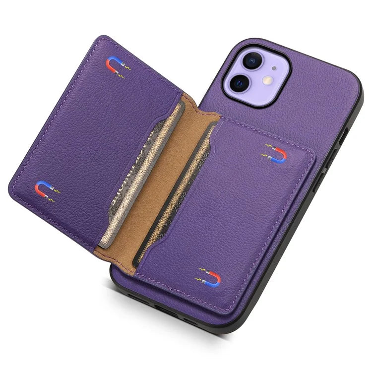 For iPhone 12 6.1 inch / 12 Pro 6.1 inch Case Anti-Scratch Calf Texture Phone Back Protector