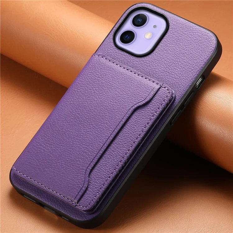 For iPhone 12 6.1 inch / 12 Pro 6.1 inch Case Anti-Scratch Calf Texture Phone Back Protector