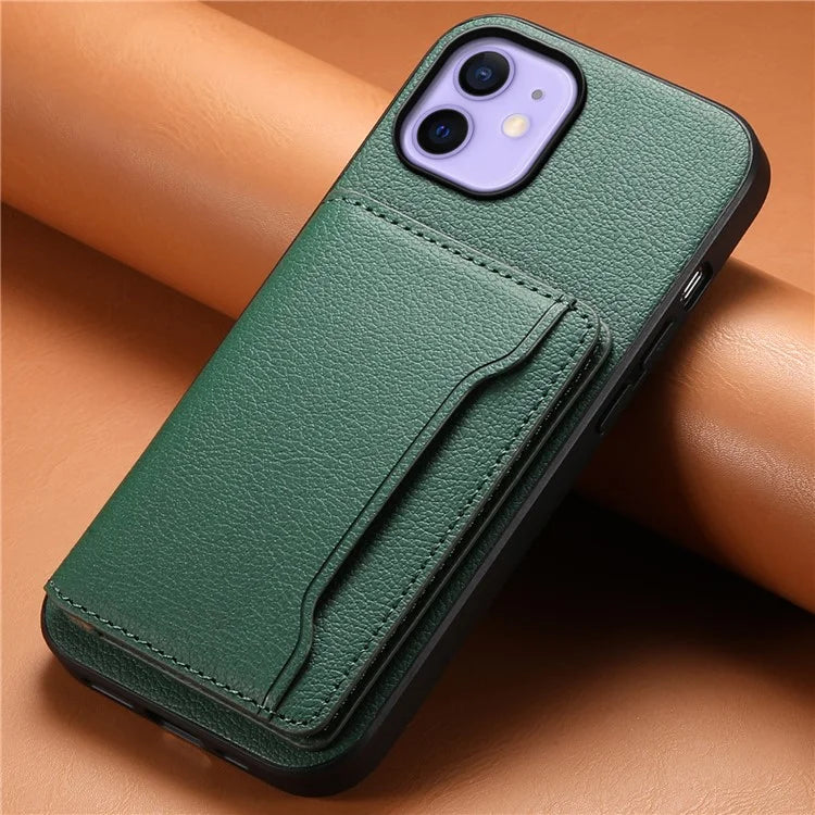 For iPhone 12 6.1 inch / 12 Pro 6.1 inch Case Anti-Scratch Calf Texture Phone Back Protector