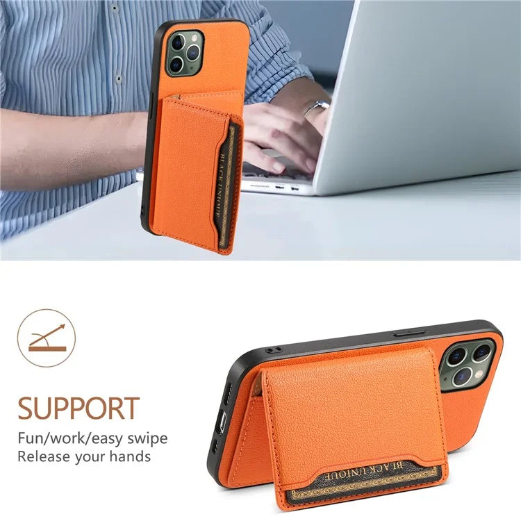 For iPhone 11 Pro Case Calf Texture PU Leather Card Slots Phone Cover