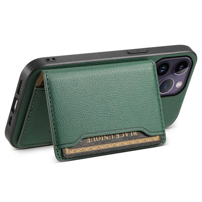 For iPhone 14 Pro Max Case Calf Texture PU Leather Kickstand Shockproof Back Cover