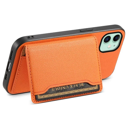 For iPhone 11 Case Leather+PC+TPU Kickstand Phone Shell with Card Holder