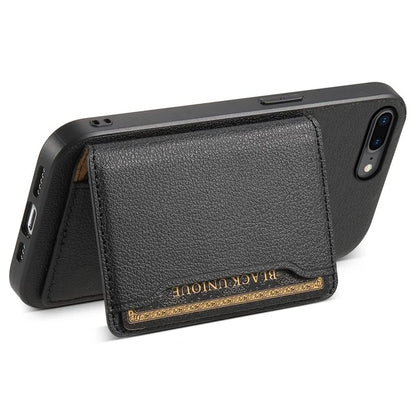 For iPhone 7 Plus / 8 Plus Case Card Slots PU Leather+PC+TPU Kickstand Phone Cover