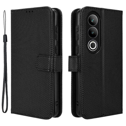 For OnePlus Ace 3V 5G Case Diamond Texture Folio Stand Phone Cover with Wrist Strap