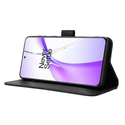 For OnePlus Ace 3V 5G Case Diamond Texture Folio Stand Phone Cover with Wrist Strap