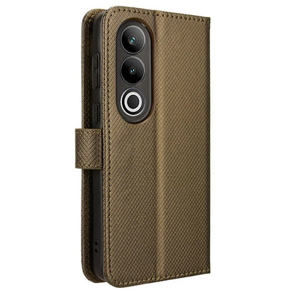 For OnePlus Ace 3V 5G Case Diamond Texture Folio Stand Phone Cover with Wrist Strap