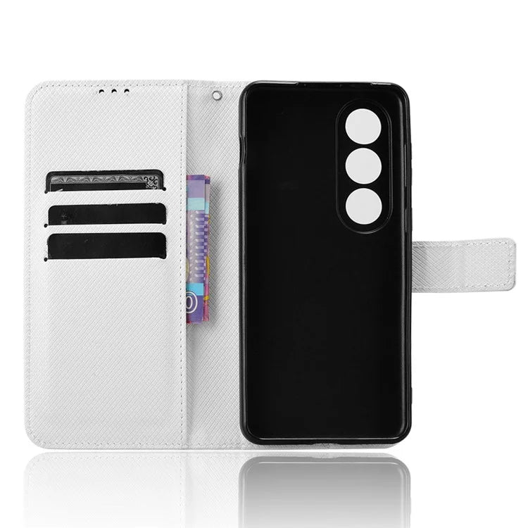 For OnePlus Ace 3V 5G Case Diamond Texture Folio Stand Phone Cover with Wrist Strap