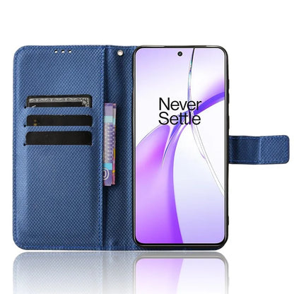 For OnePlus Ace 3V 5G Case Diamond Texture Folio Stand Phone Cover with Wrist Strap