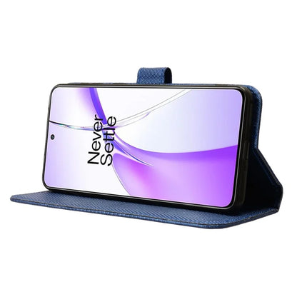 For OnePlus Ace 3V 5G Case Diamond Texture Folio Stand Phone Cover with Wrist Strap