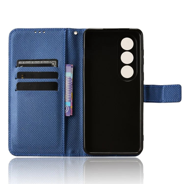 For OnePlus Ace 3V 5G Case Diamond Texture Folio Stand Phone Cover with Wrist Strap